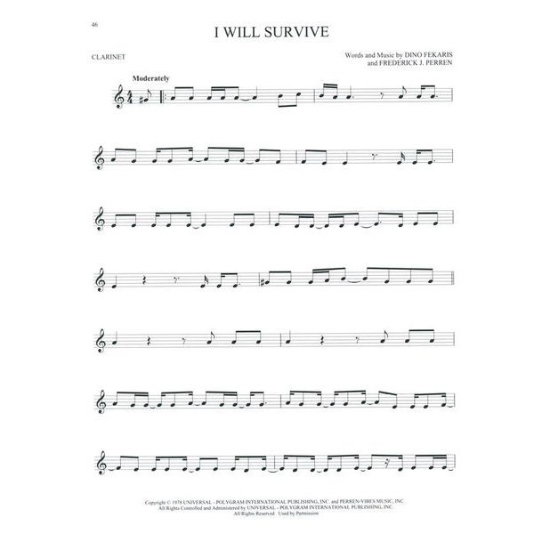 Hal Leonard 101 Popular Songs Clarinet