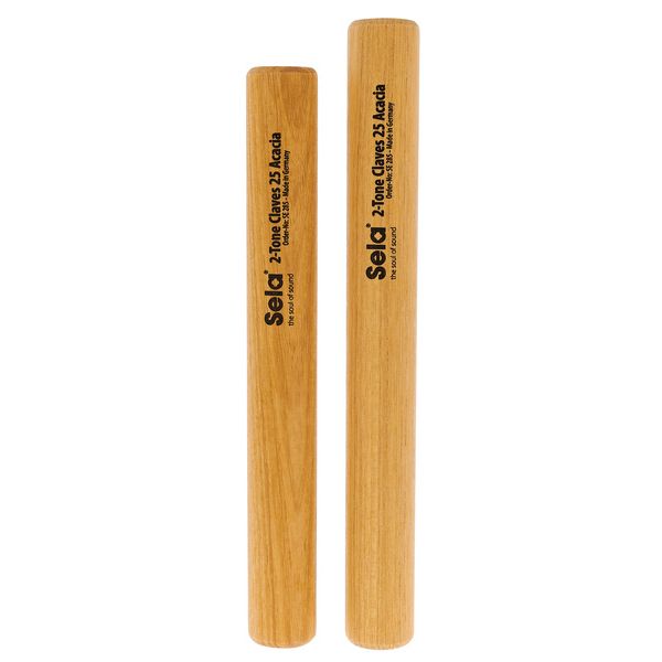 Sela 2-tone claves 25 Acacia
