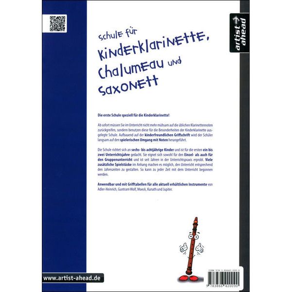 Artist Ahead Musikverlag Schule for Kinderklarinette