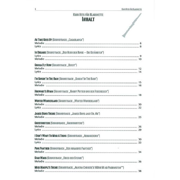 Alfred Music Publishing Kino Hits Clarinet