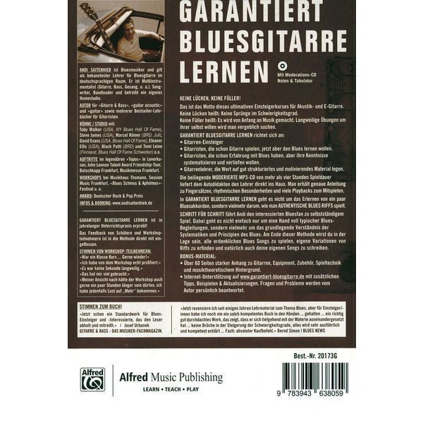 Alfred Music Publishing Garantiert Bluesgitarre lernen