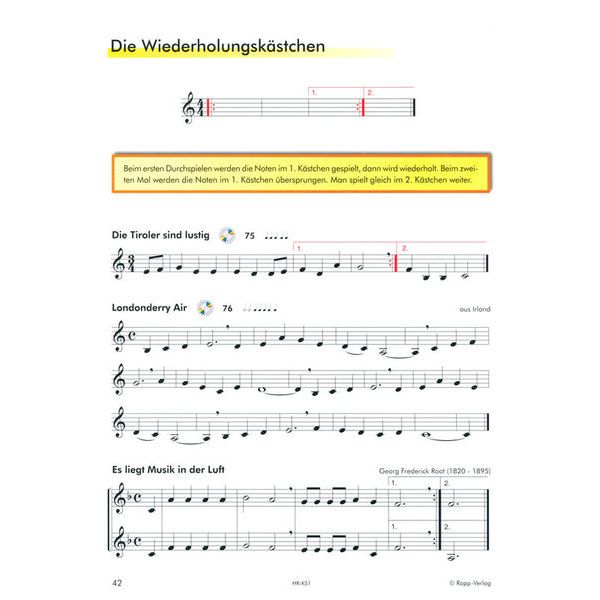 Horst Rapp Verlag Klarinette lernen mit Spa 1