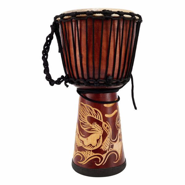 Terre Djembe Carved Dragon 50cm