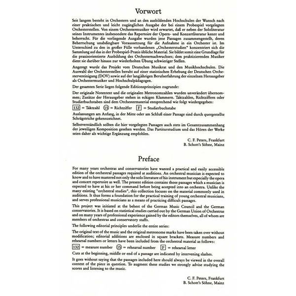 Edition Peters Orchester Probespiel Flöte