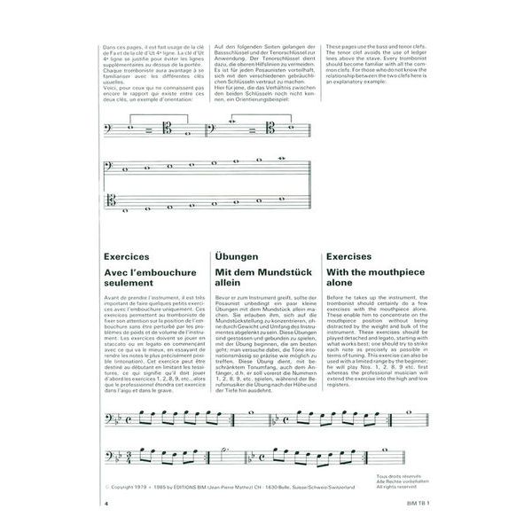 Editions Bim Warm Ups & Technical Trombone