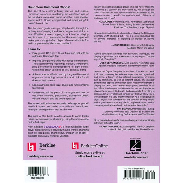 Berklee Press Hammond Organ Complete