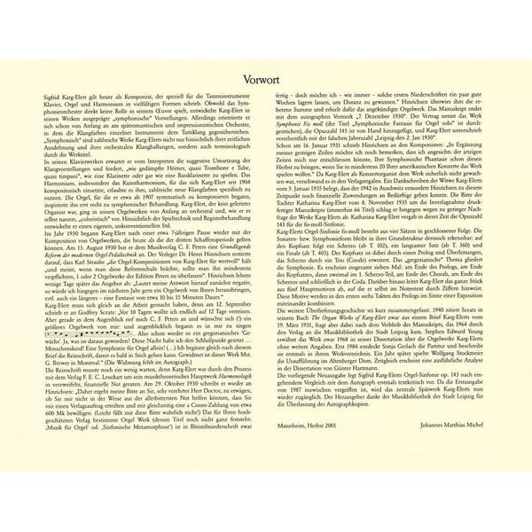 Breitkopf & Hrtel Karg-Elert Sinfonie for Orgel