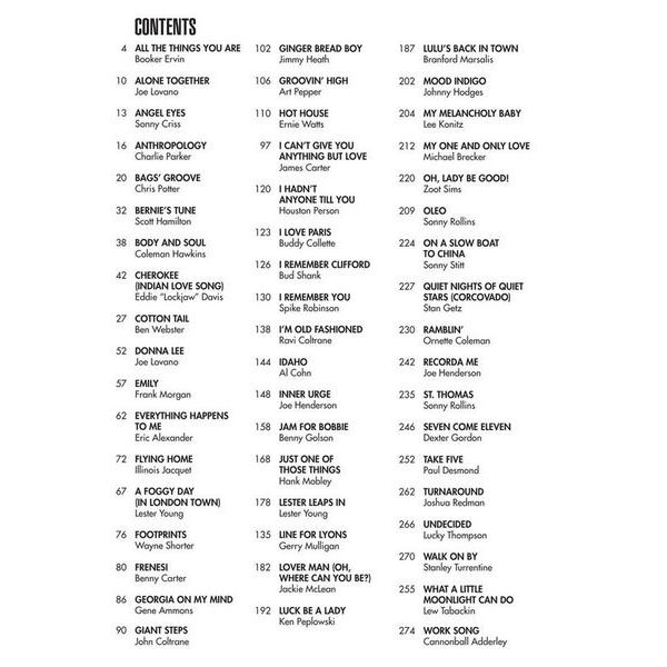 Hal Leonard Saxophone Omnibook Bb