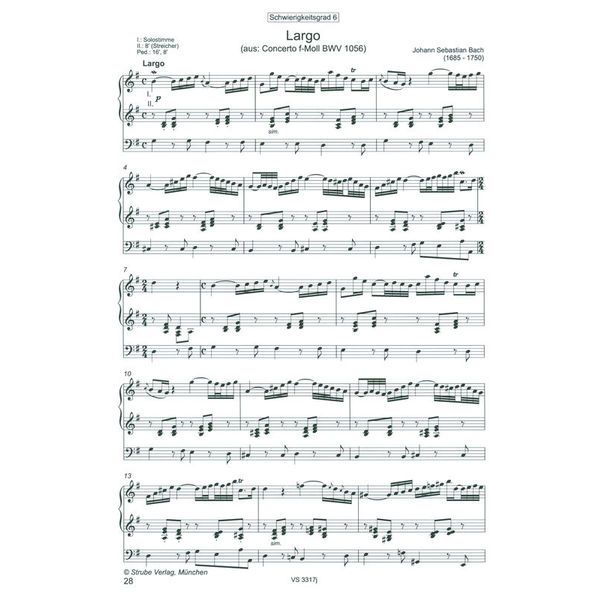 Strube Verlag Orgel spielen mit Hand und Fu