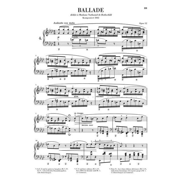 Henle Verlag Chopin Ballades