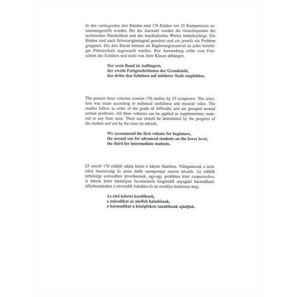 Editio Musica Budapest Ausgewhlte Etüden Flute 2