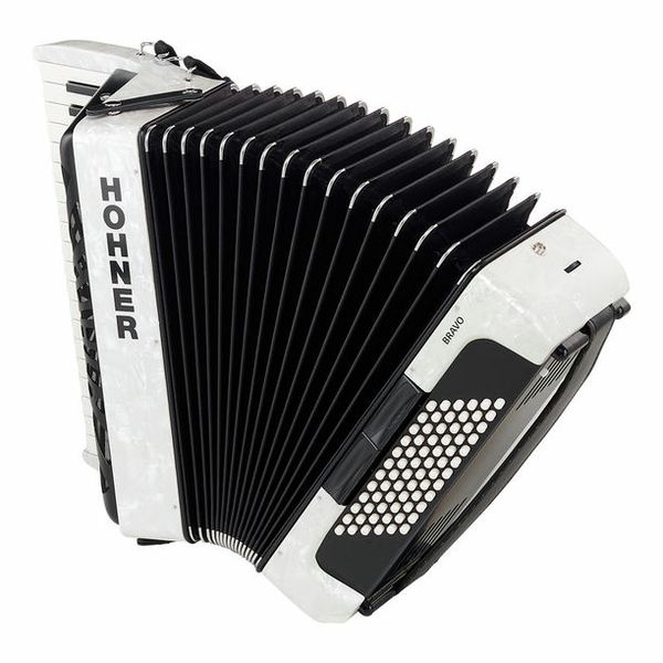 Hohner Bravo III 72 White silent key