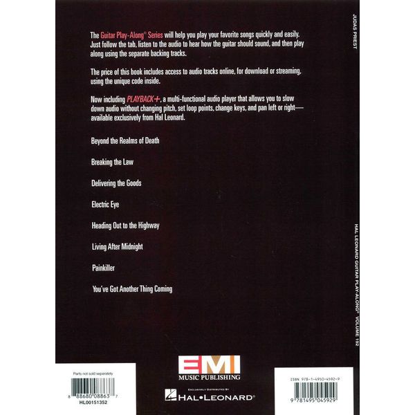 Hal Leonard Guitar Play-Along Judas Priest