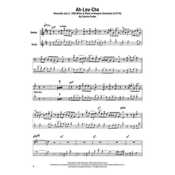 Hal Leonard Cannonball Adderley Omni Eb