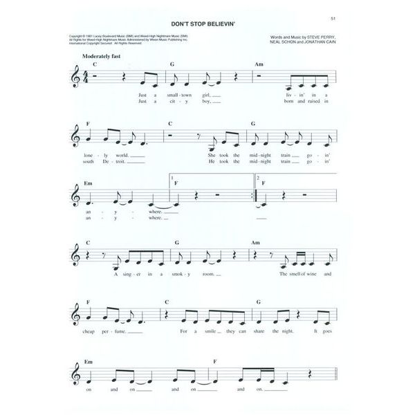 Hal Leonard Easy Classic Rock Fake Book