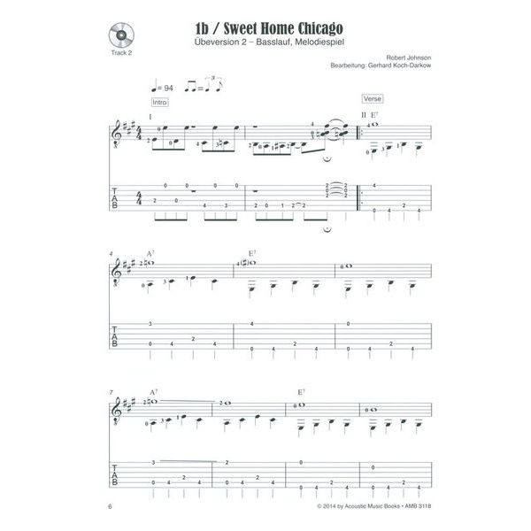 Acoustic Music Books Sweet Home Chicago