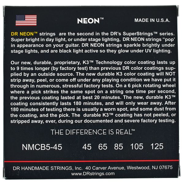 DR Strings Neon Multi NMCB5-45
