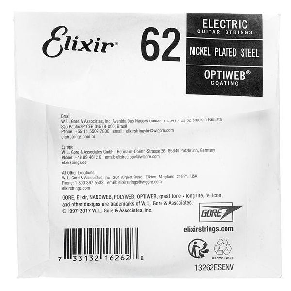 Elixir 0.62 Optiweb Electric Guitar