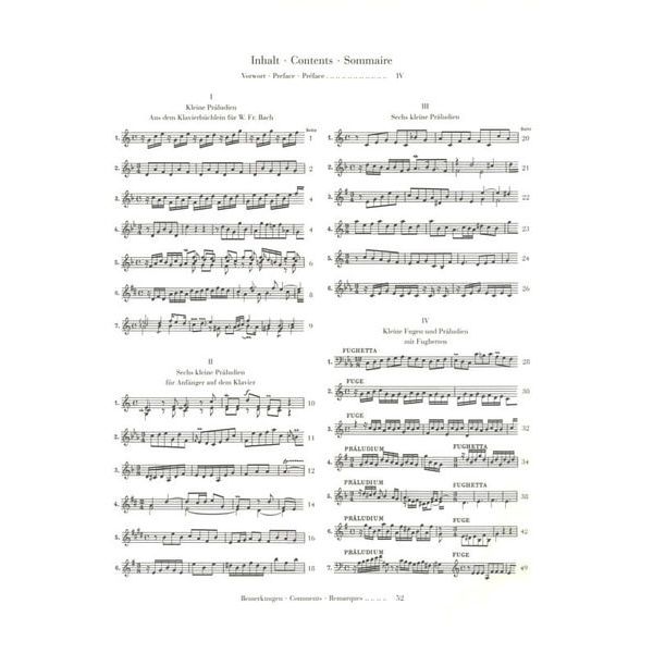 Henle Verlag Bach Prludien & Fughetten