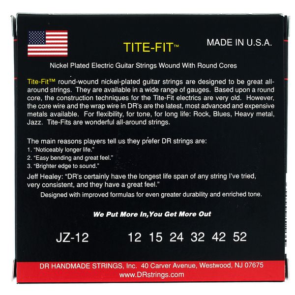 DR Strings Tite-Fit JZ-12