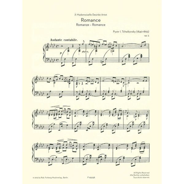 Robert Forberg Musikverlag Tschaikowsky Album für Klavier