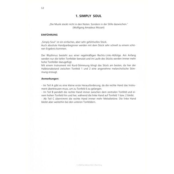 Edition Dux bungsstücke for Handpan