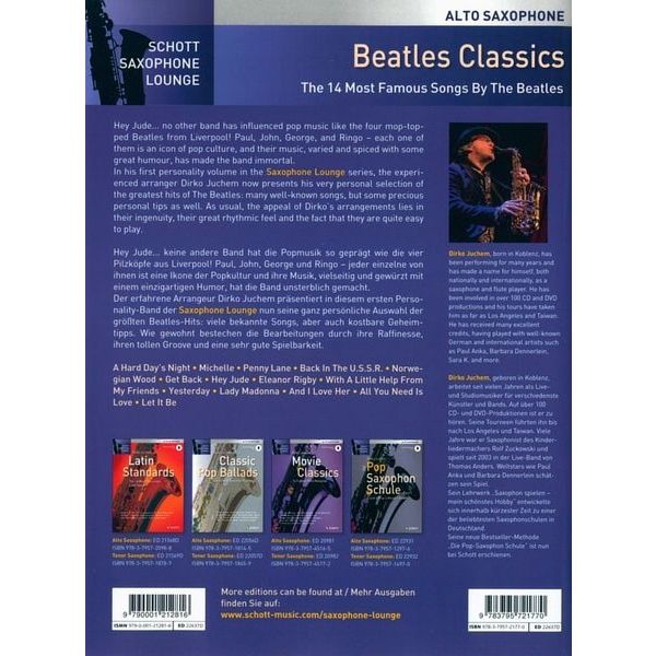 Schott Beatles Classics A-Sax