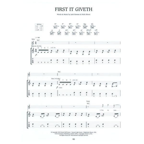 Wise Publications Queens Of The Stone Age Deaf