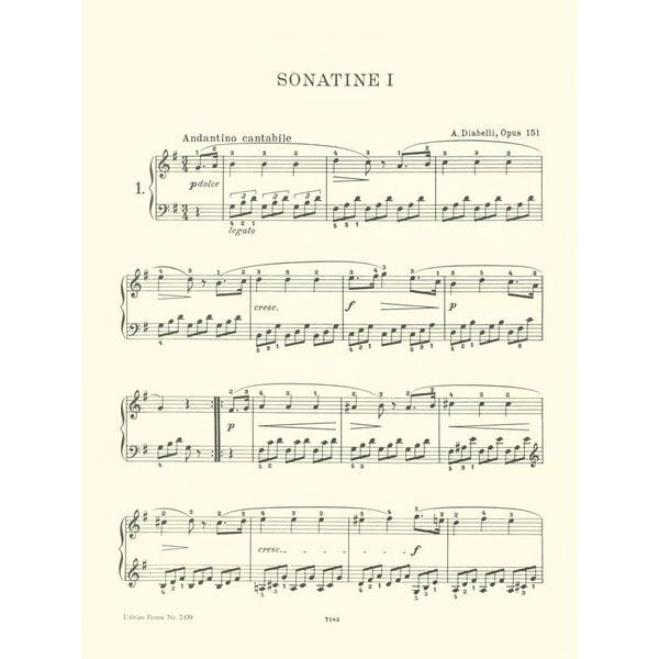 Edition Peters Diabelli Sonatinen