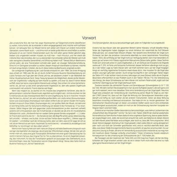 Breitkopf & Hrtel Liszt Sonate h-moll for Orgel