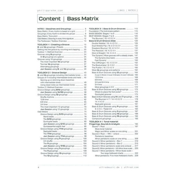 Alfred Music Publishing Bass Matrix English Version