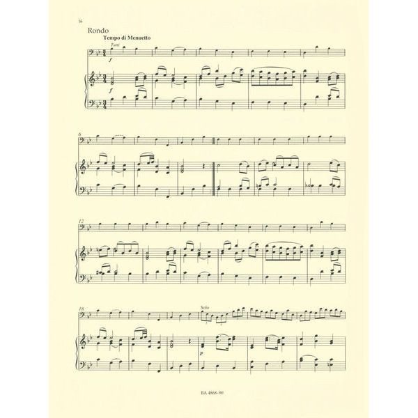 Brenreiter Mozart Concert B-Dur KV 191