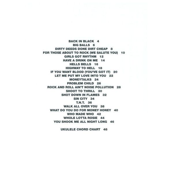 Hal Leonard AC/DC for Ukulele