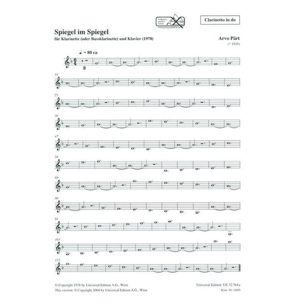 Universal Edition Prt Spiegel im Spiegel