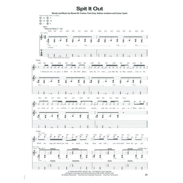 Hal Leonard Slipknot