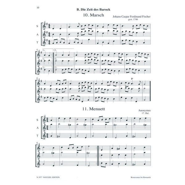 Heinrichshofen Verlag Renaissance bis Romantik