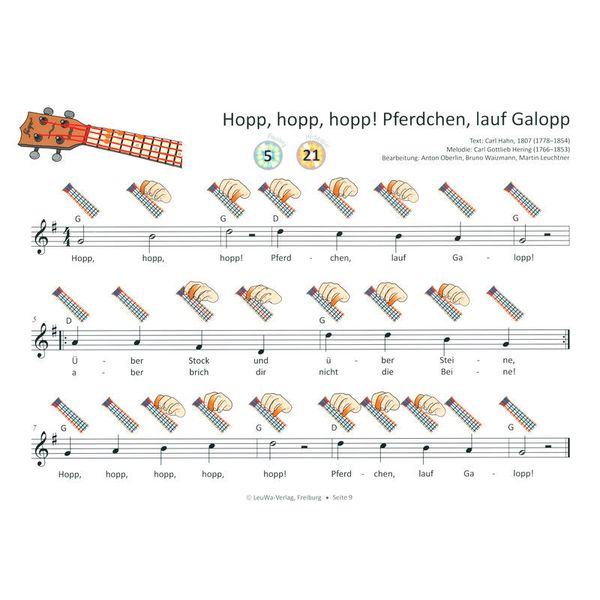 LeuWa-Verlag 16 Kinderlieder Ukulele 1