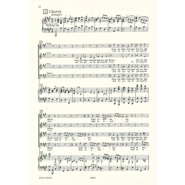 Edition Peters Hndel Der Messias HWV56