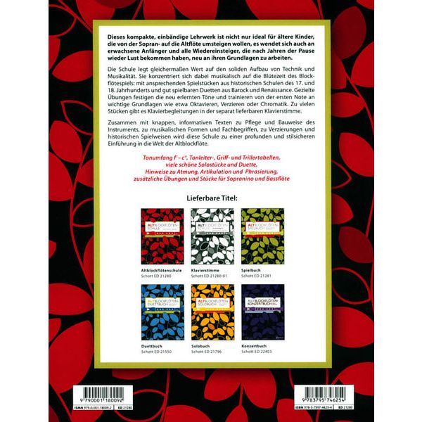 Schott Altblockflötenschule