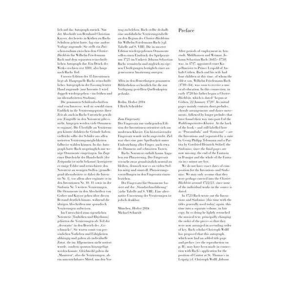 Henle Verlag Bach Zweistimmige Inventionen