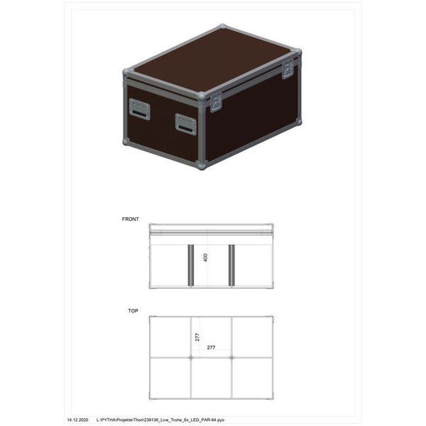Thon Case 6x LED PAR64 Short