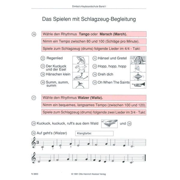 Heinrichshofen Verlag Dimbo's Keyboardschule 1