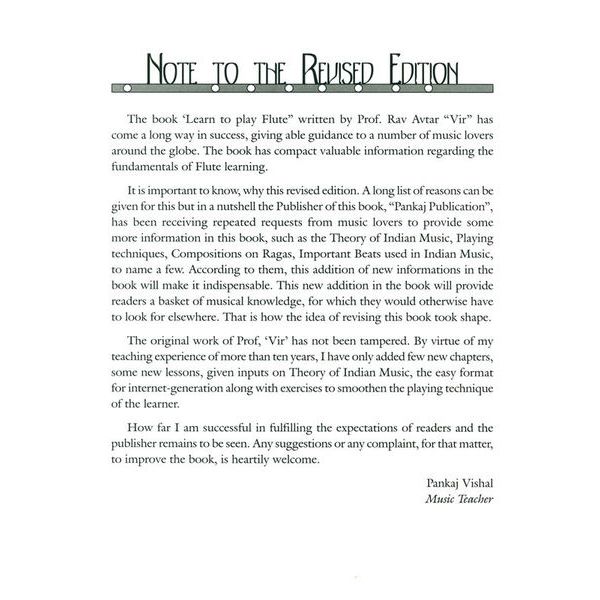 Pankaj Publications Learn to Play Flute / Bansuri