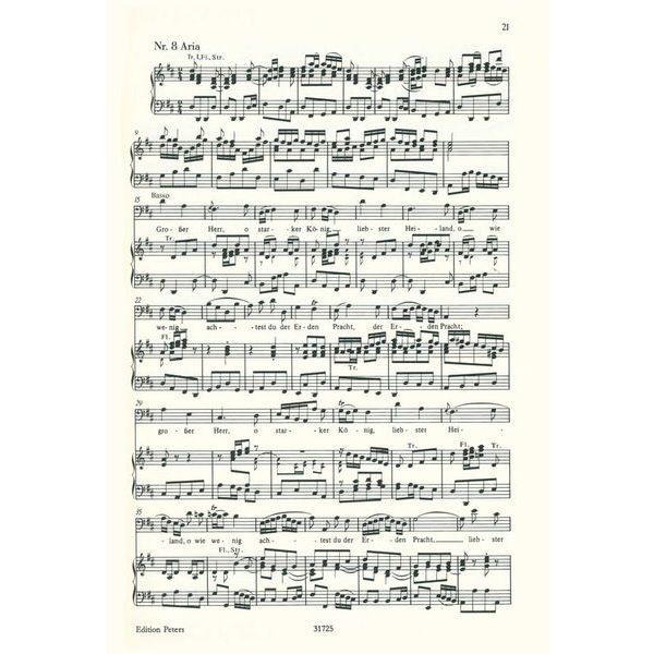 Edition Peters Bach Weihnachts-Oratorium