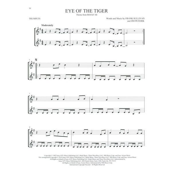 Hal Leonard Pop Classics For Two Trumpets