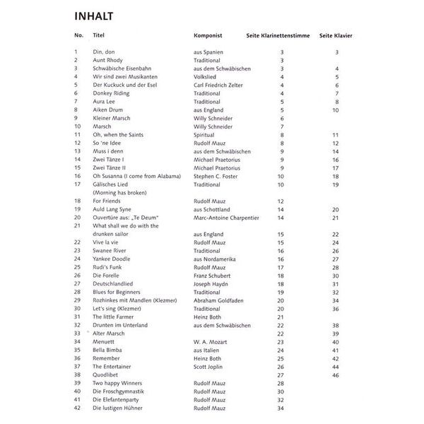 Schott Fröhliche Klarinette Spiel 1