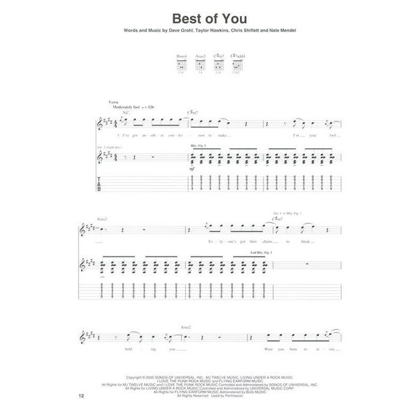 Hal Leonard Foo Fighters Greatest Hits Gui