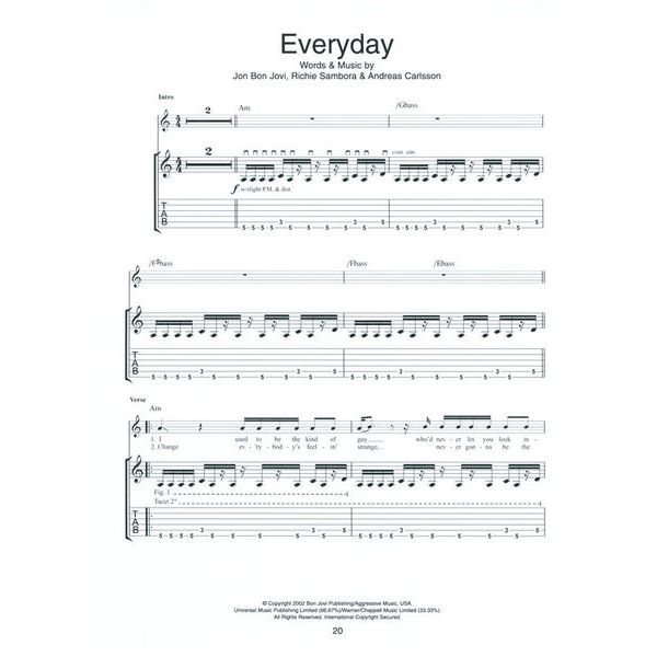 Wise Publications Bon Jovi Best Of