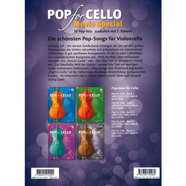 Schott Pop For Cello Movie Special