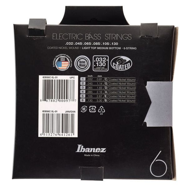 Ibanez IEBS6C bass guitar String Set